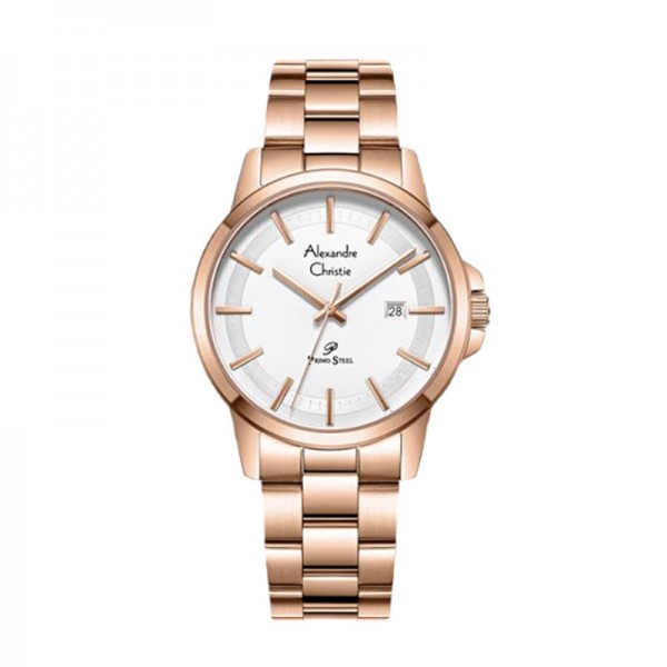 Alexandre Christie AC 1034 Rosegold White Man MDBRGSL